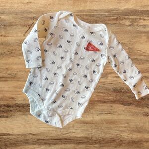 starting out Varsity Football Helmet Long Sleeve Bodysuit 6m